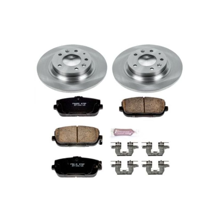 PowerStop KOE2451 OE Stock Replacement Low-Dust Ceramic Brake Pad and Rotor Kit
