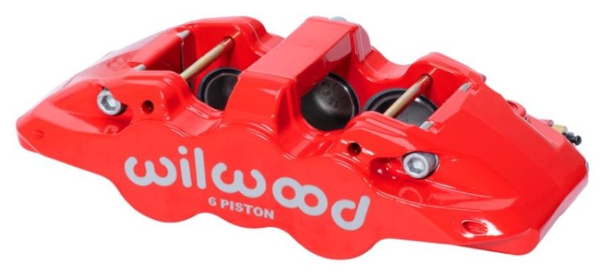 Wilwood 120-14443-RD Caliper-Forged Dynalite w/Dust Seal-Red 4.04in Pistons 1.25 Disc