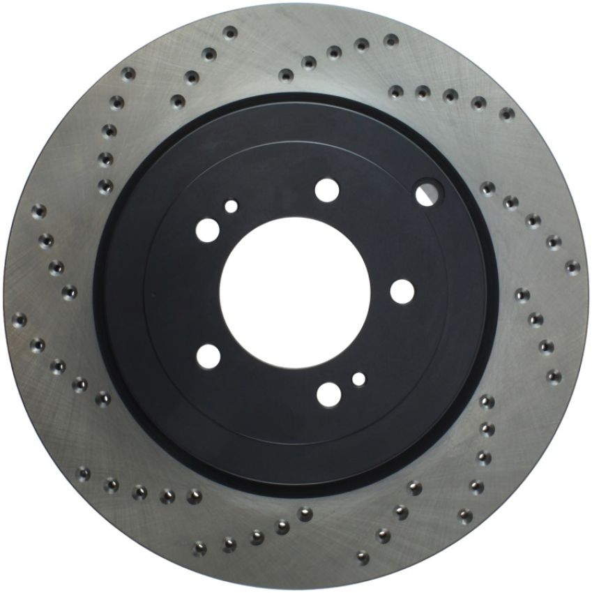 Stoptech 128.46075R 08 Mitsubishi Evo AWD Drilled Right Rear Rotor