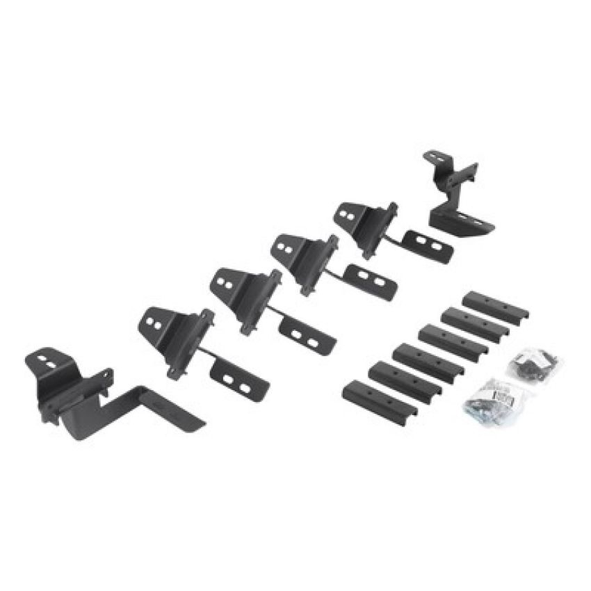 Go Rhino 6945056 07-18 Jeep Wrangler JKU 4DR Mounting Brackets (V-Series V3/RB10 Slim/RB20 Slim) - Tex. Blk