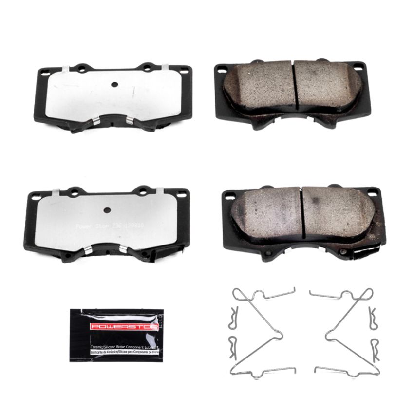 PowerStop Z36-976 PowerStop - Z36 Truck and SUV Carbon-Fiber Ceramic Brake Pads with Hardware Kit