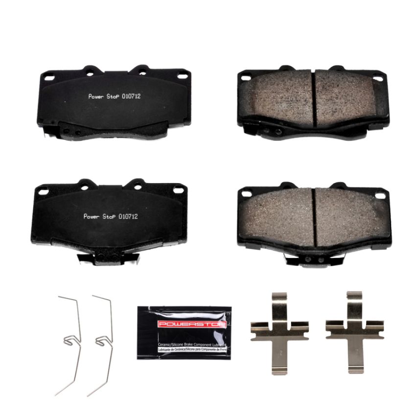PowerStop Z23-436 PowerStop - Z23 Daily Driver Carbon-Fiber Ceramic Brake Pads with Hardware Kit