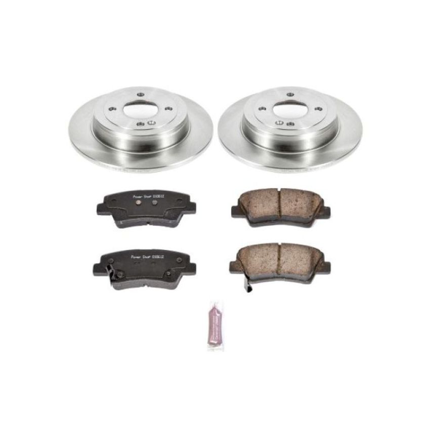 PowerStop KOE6507 OE Stock Replacement Low-Dust Ceramic Brake Pad and Rotor Kit