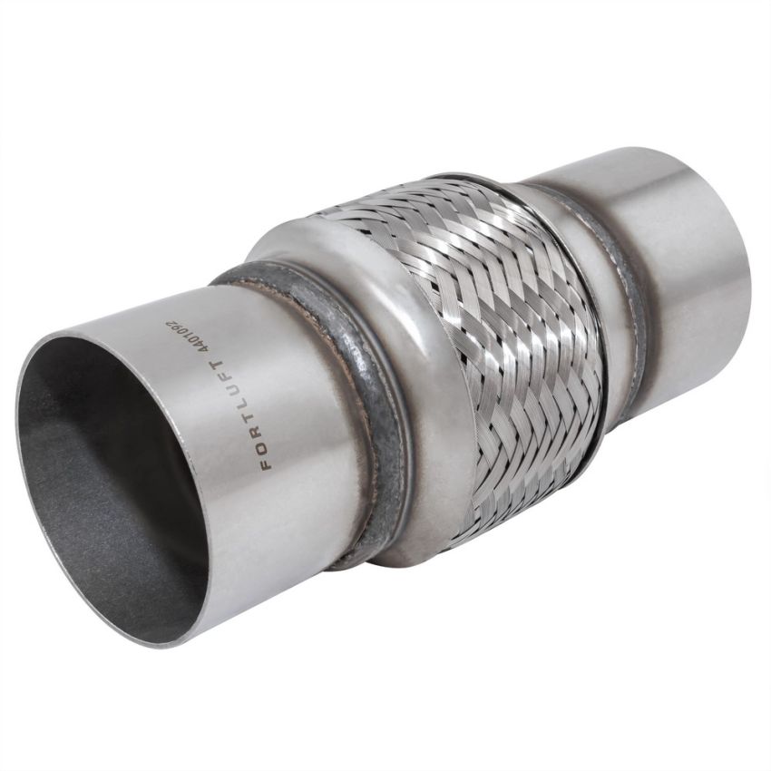 FORTLUFT 4401092 Exhaust Flex Connector with Extension Pipes 3.00''x4.00''x8.00'' Stainless Steel