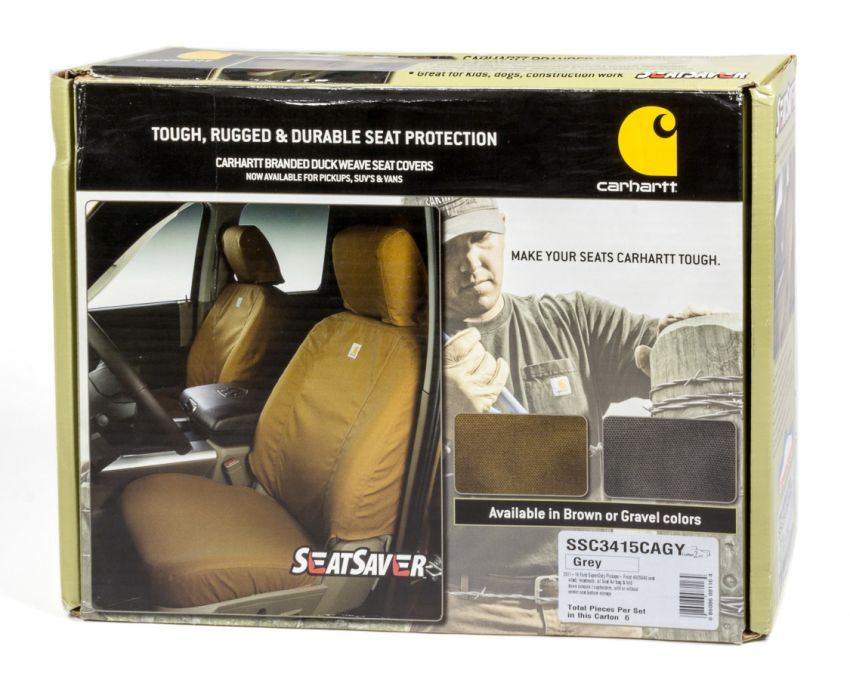 Covercraft SSC3415CAGY 11-16 Ford F-250 Carhartt SeatSaver Custom Front Row Seat Covers - Gravel