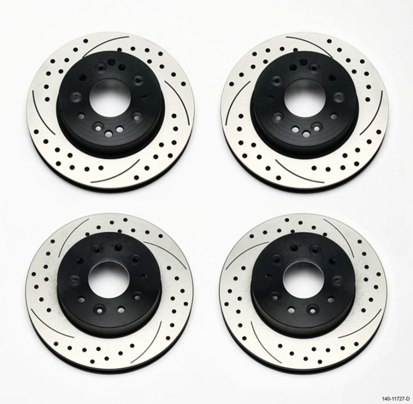 Wilwood 140-11727-D Rotor Kit Front/Rear-Drilled 65-82 Corvette C2/C3 (1Pc Rotors)