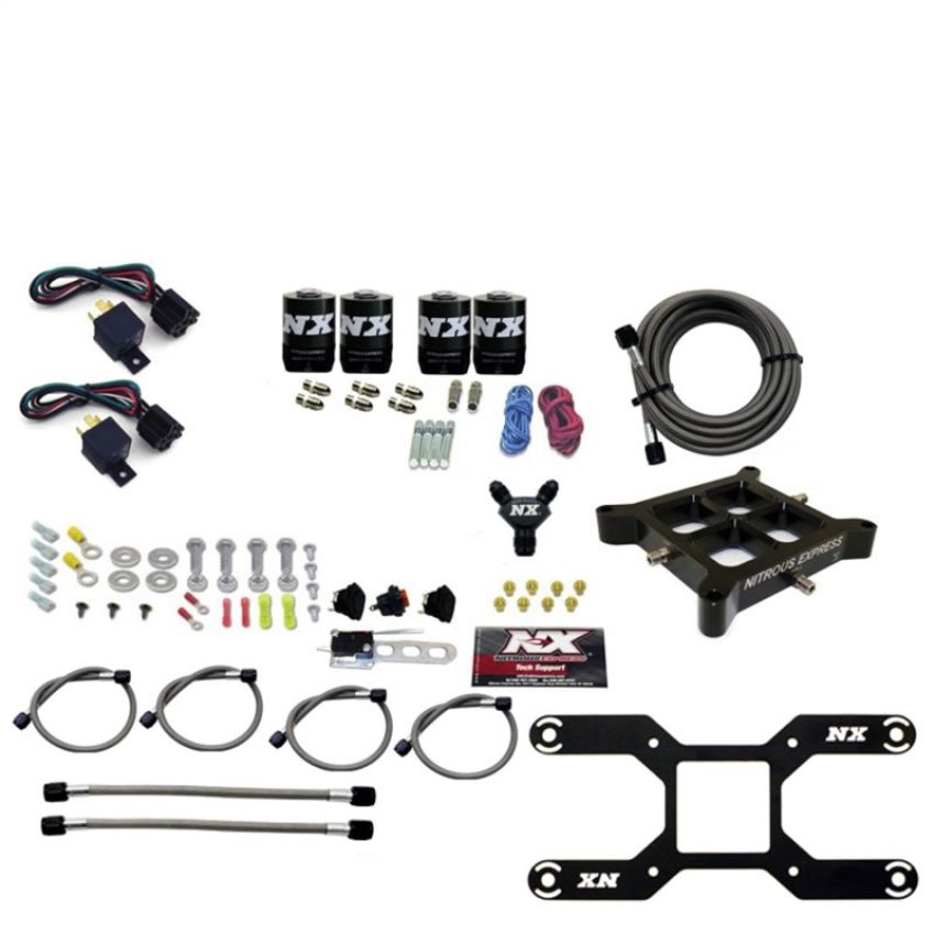 Nitrous Express 66042-00 4150 DUAL STAGE BILLET CROSSBAR, (50-300 & 100-500HP) LESS BOTTLE