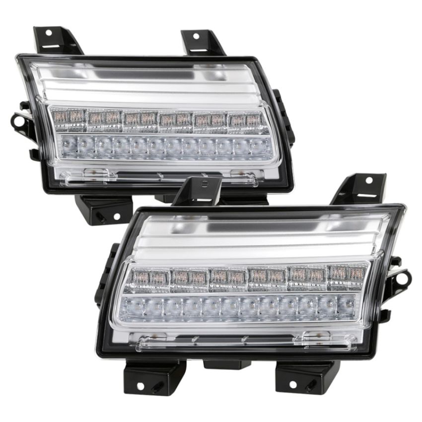 SPYDER 5086778 Full LED Front Bumper Lights - Sequential Signal - Chrome