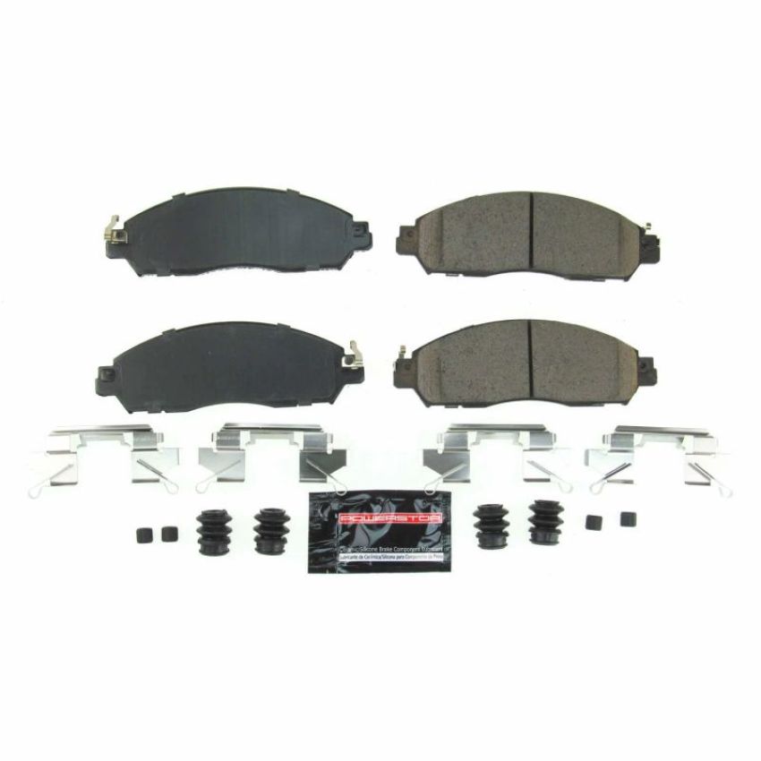PowerStop Z23-2138 PowerStop - Z23 Daily Driver Carbon-Fiber Ceramic Brake Pads with Hardware Kit