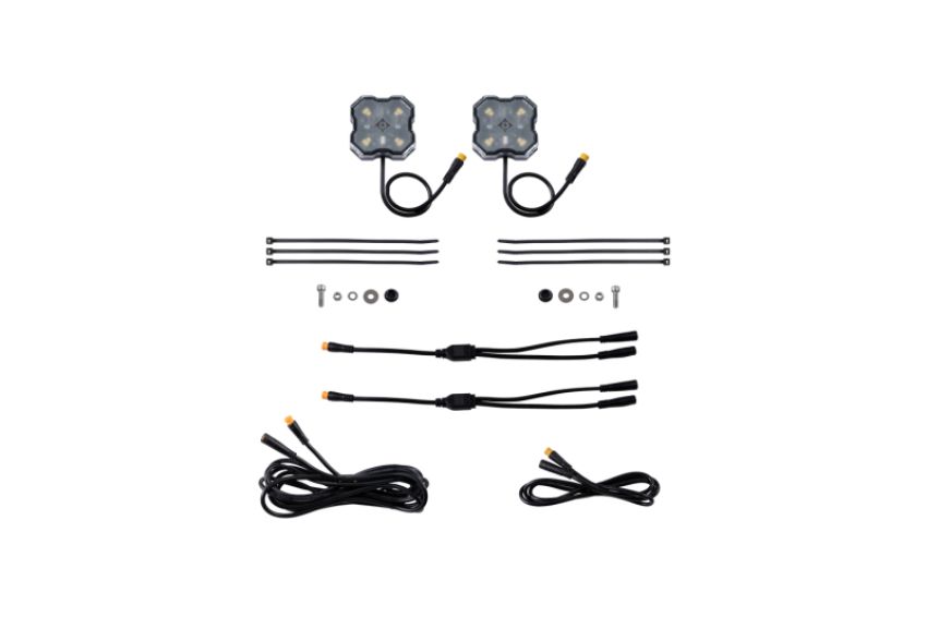 Diode Dynamics DD7456 Stage Series Single Color LED Rock Light - White Diffused M8 (2-pack)
