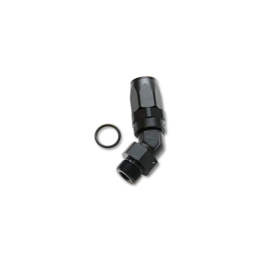 Vibrant Performance 24400 Male Hose End Fitting, 45 Degree; Size: -6AN; Thread: (4) 7/16