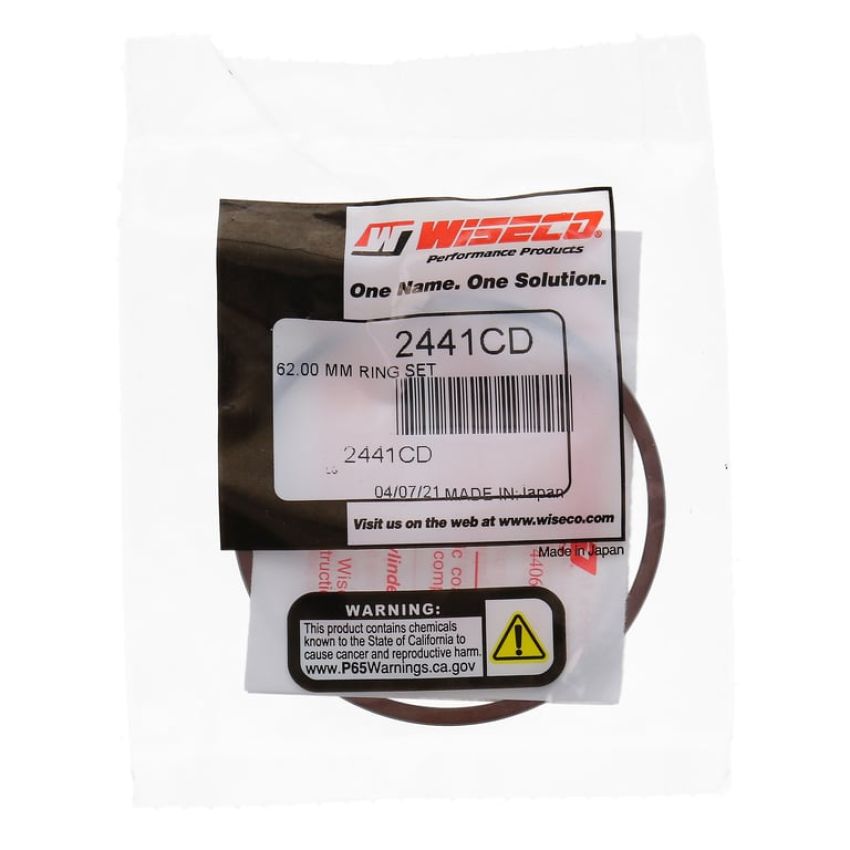 Wiseco 2441CD Wiseco Piston Ring Set, 2 Cycle, 62.00 MM Bore