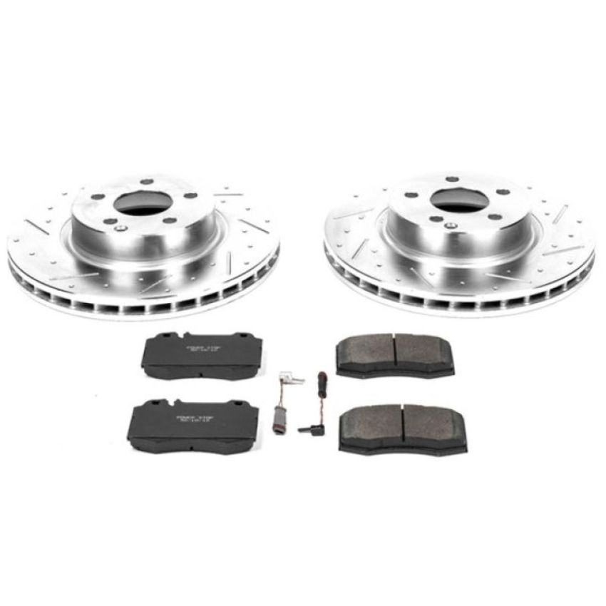 PowerStop K5239 Z23 Daily Driver Carbon-Fiber Ceramic Brake Pad and Drilled & Slotted Rotor Kit