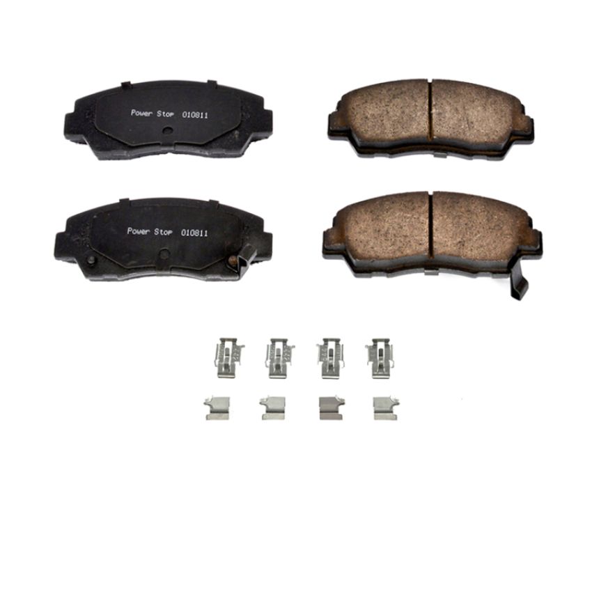 PowerStop 17-320 PowerStop - Z17 Low-Dust Ceramic Brake Pads with Hardware