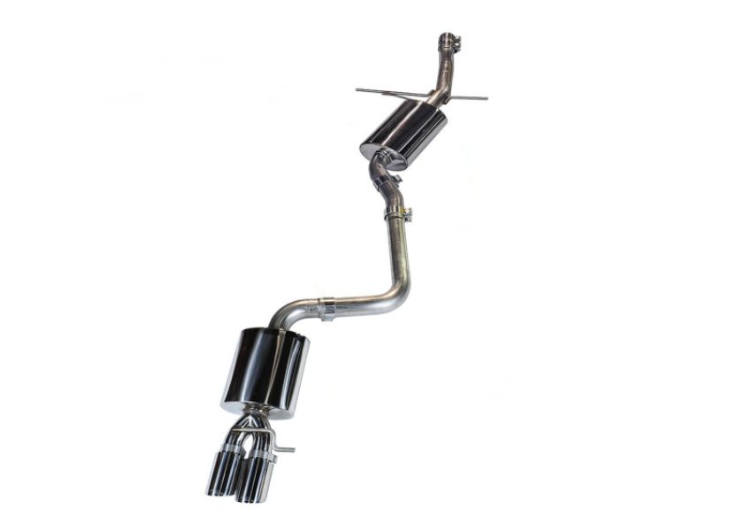 AWE Tuning 3015-23010 Audi B8 A4 Touring Edition Exhaust - Single Side Diamond Black Tips