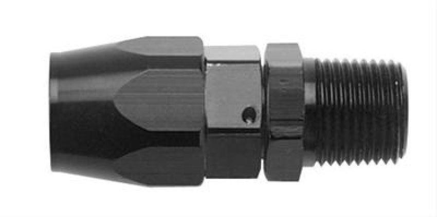 FRAGOLA FRG190106-BL #6 Str. x 1/4 MPT Hose End Black