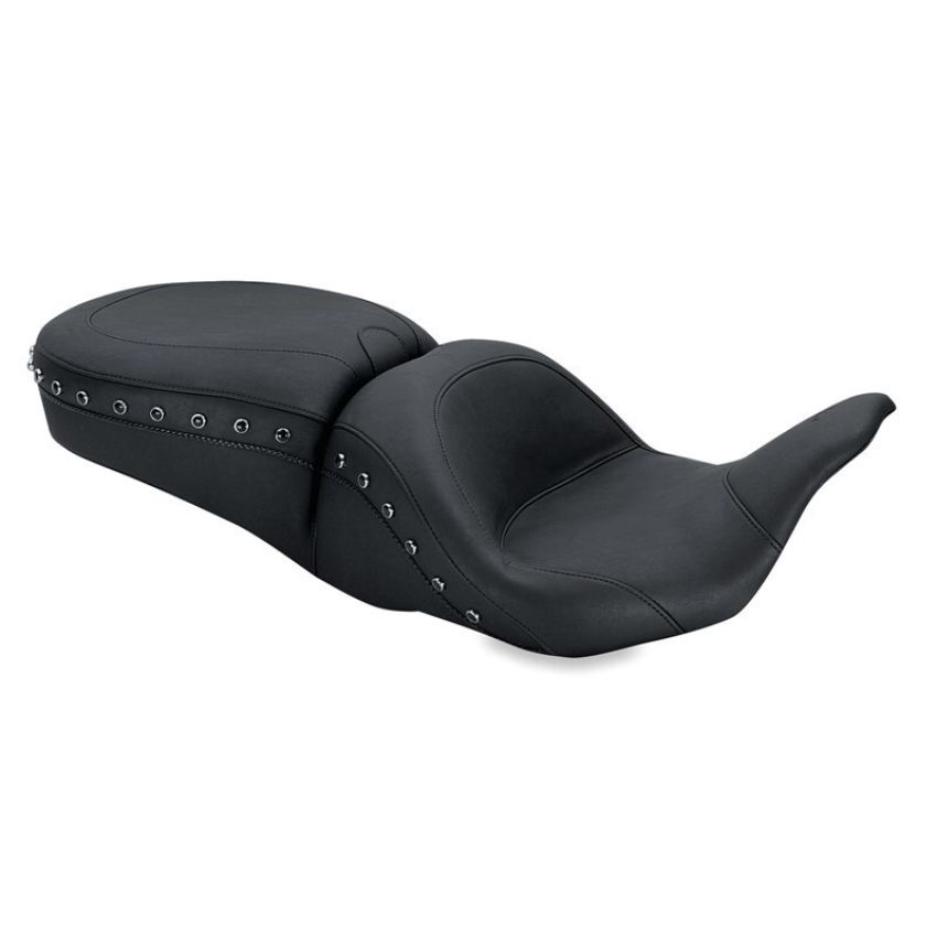 Mustang Motorcycle 79702 Mustang 08-21 Harley Electra Glide,Rd Glide,Rd King Str Glide Lowdown 1PC Seat Black Pearls - Black