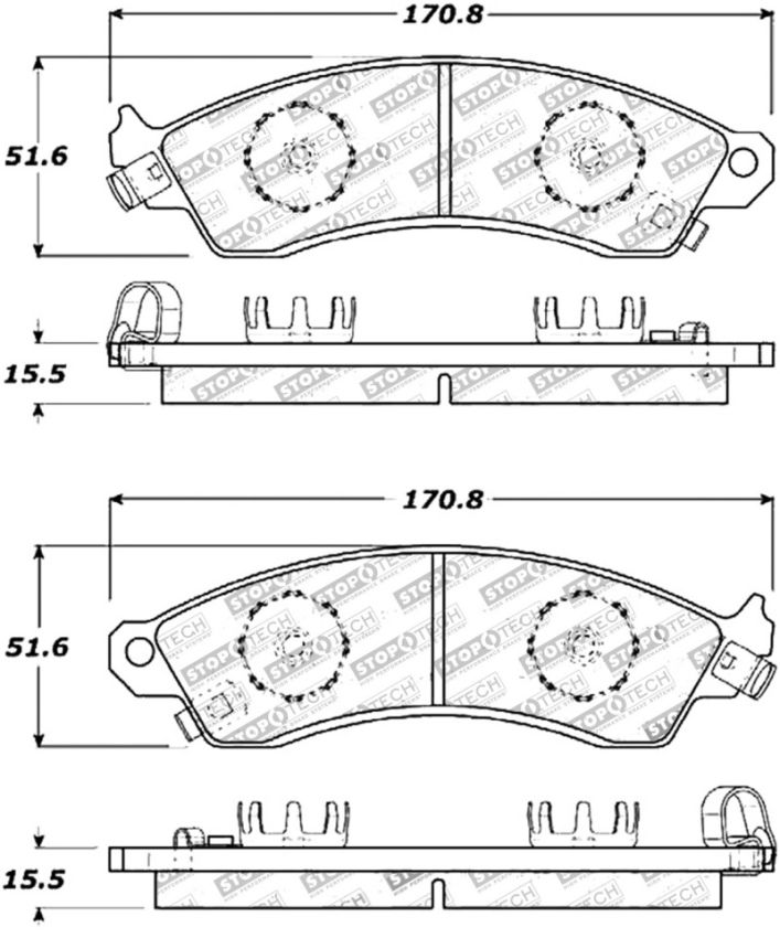 Stoptech 308.04120 Street Touring Brake Pads
