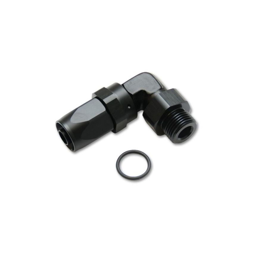 Vibrant Performance 24900 Male Hose End Fitting, 90 Degree; Size:-6AN; Thread: 7/16