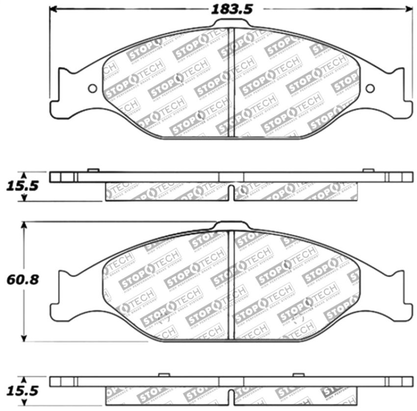 Stoptech 309.08040 Performance Brake Pads