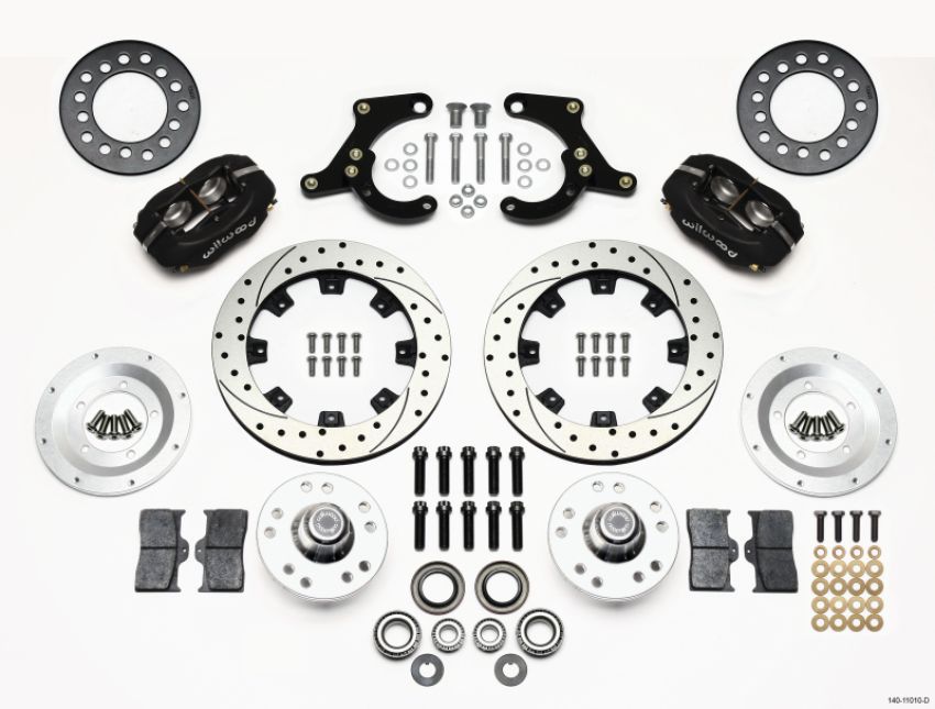 Wilwood 140-11010-D Forged Dynalite Front Kit 11.75in Drilled 55-57 Chevy