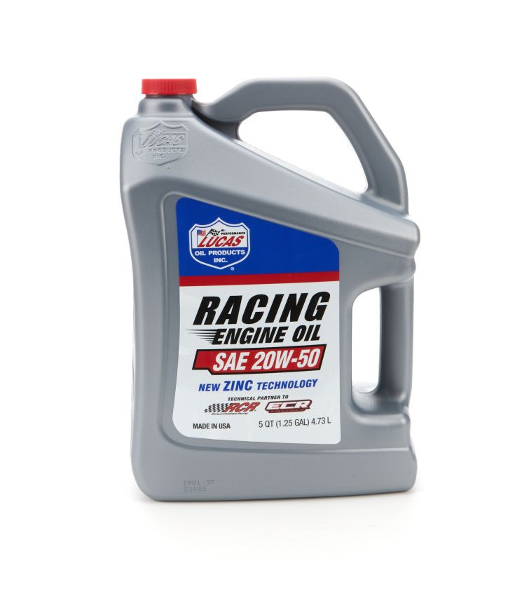 LUCAS OIL LUC10621 SAE 20w50 Racing Oil 5 Quart Bottle