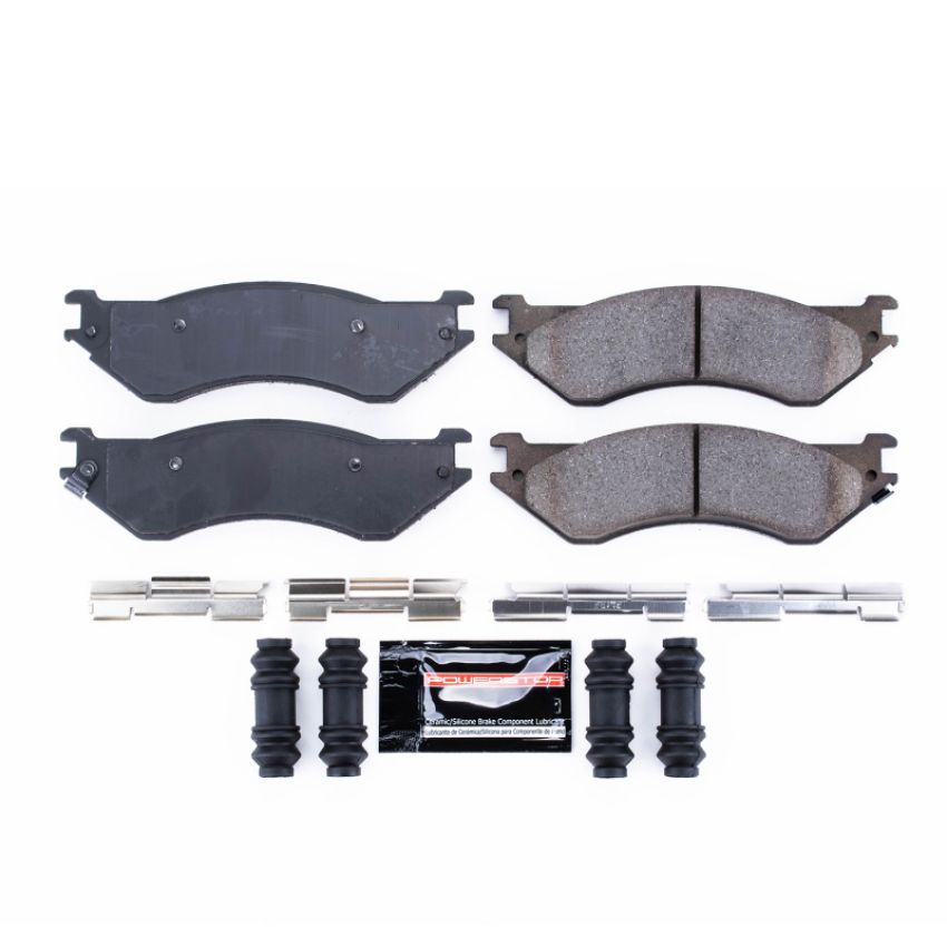 PowerStop Z23-702A PowerStop - Z23 Daily Driver Carbon-Fiber Ceramic Brake Pads with Hardware Kit