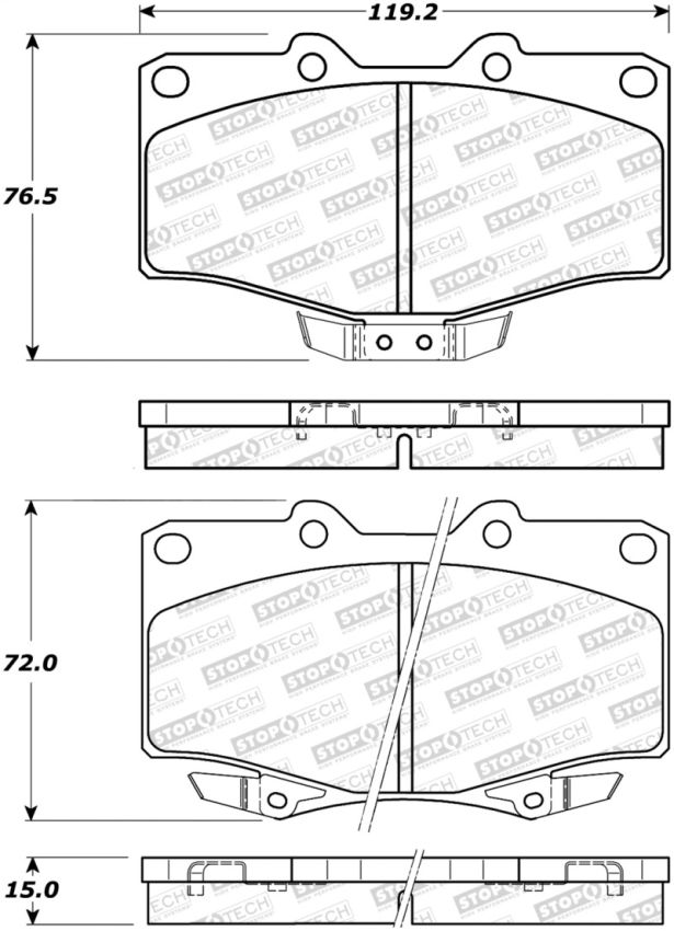 Stoptech 308.06110 Street Brake Pads - Front