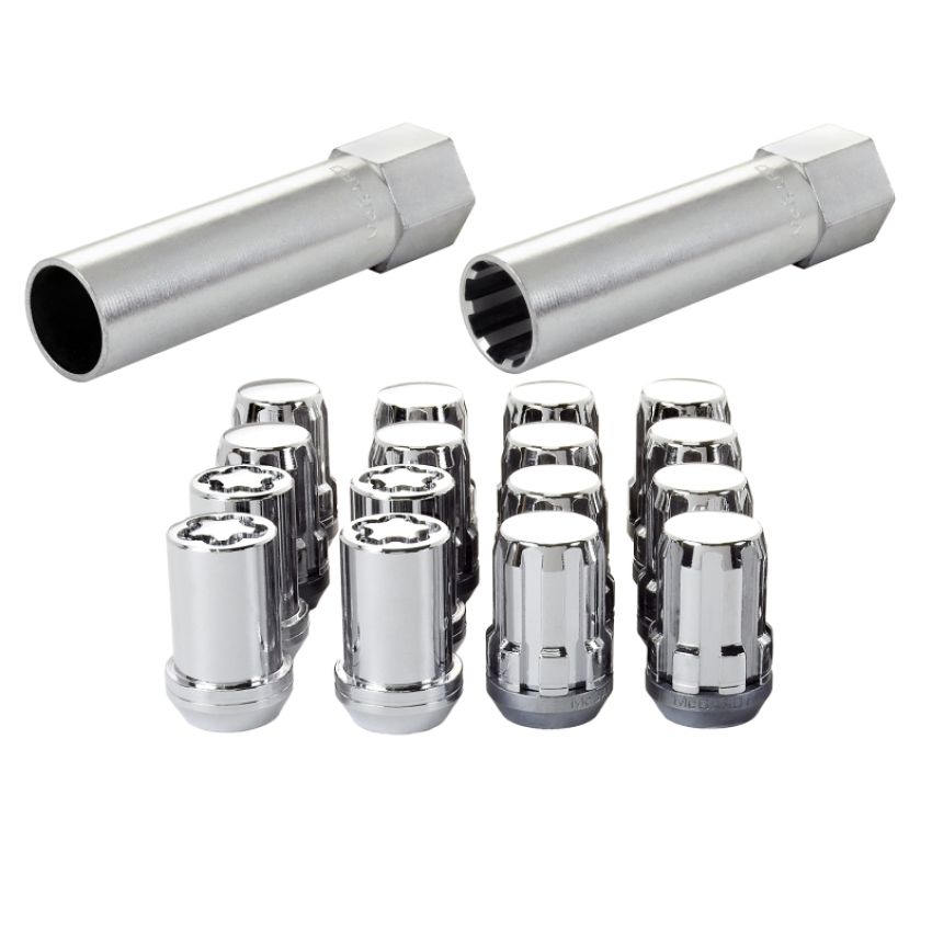 McGard (65454CN 12X1.25 MCG 4 LUG SPLINEDRIVE KIT, CHROME W/WHL LKS CLAMSHELL)