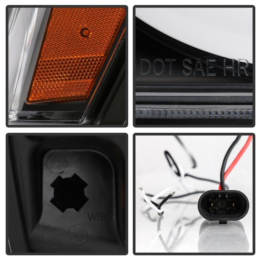 SPYDER 5086129 Light Bar Projector Headlights - Black