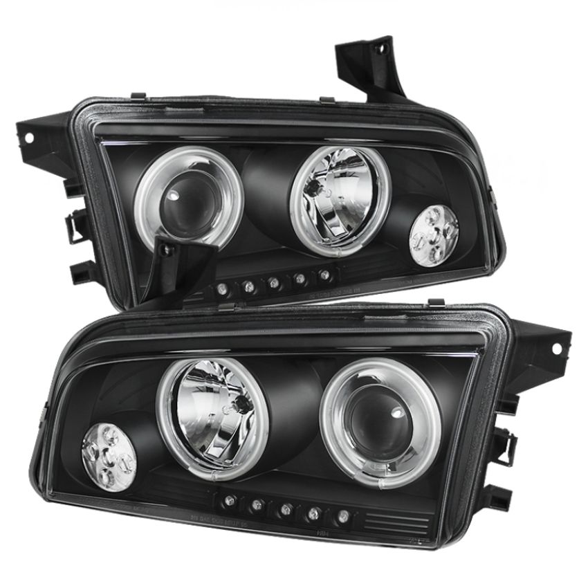 SPYDER 5009715 Projector Headlights - CCFL Halo - Black