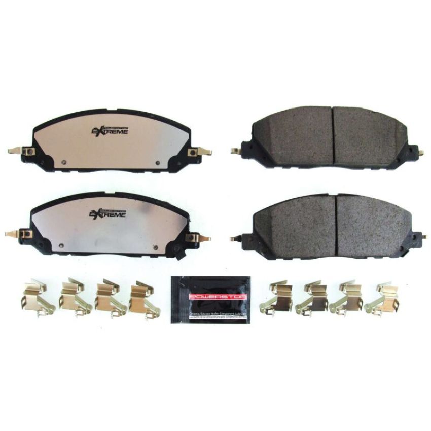 PowerStop Z36-2229 PowerStop - Z36 Truck and SUV Carbon-Fiber Ceramic Brake Pads with Hardware Kit