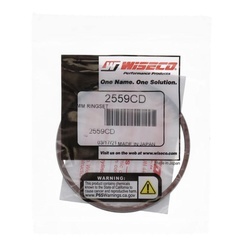 Wiseco 2559CD Wiseco Piston Ring Set, 2 Cycle, 65.00 MM Bore