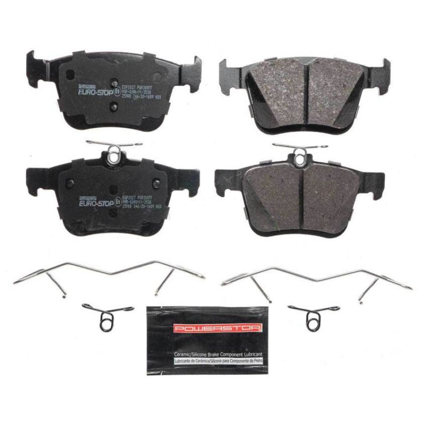 PowerStop ESP2027 EuroStop ECE-R90 Certified Brake Pad Set