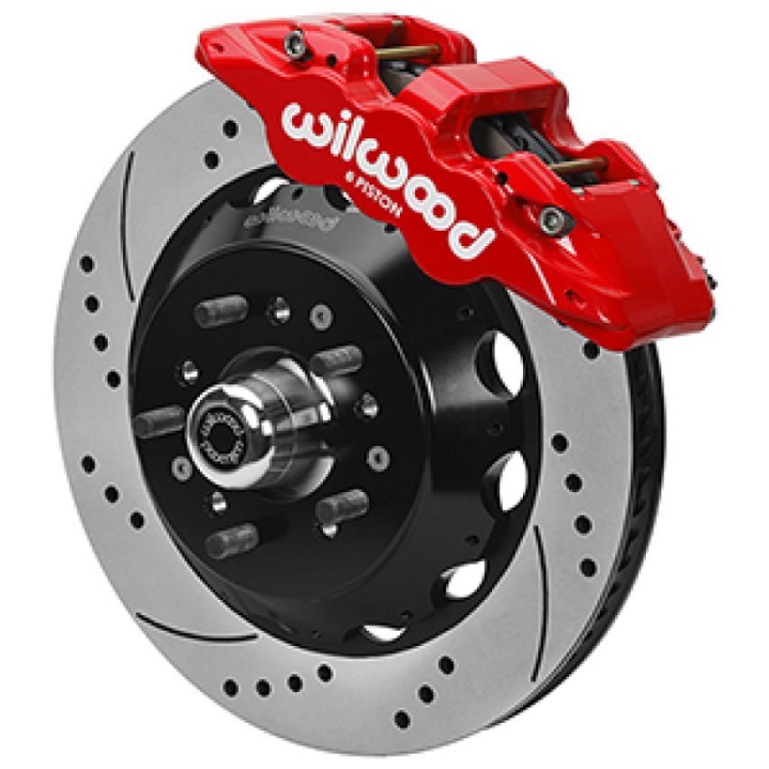 Wilwood 140-17149-DR Forged 6 Piston Red Superlite Caliper, GT 72 Vane Vented Spec37 D&S Rotor - 14x1.25