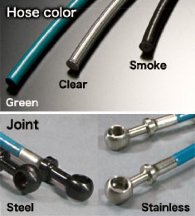 Project Mu BLN-004BG Nissan Skyline HNR32 Stainless Steel Green Teflon Brake Lines (Special Order No Cancel)