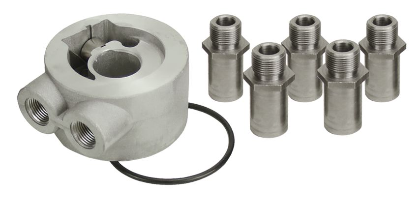 Derale 25702 Universal Thermostatic Sandwich Adapter with 3/8