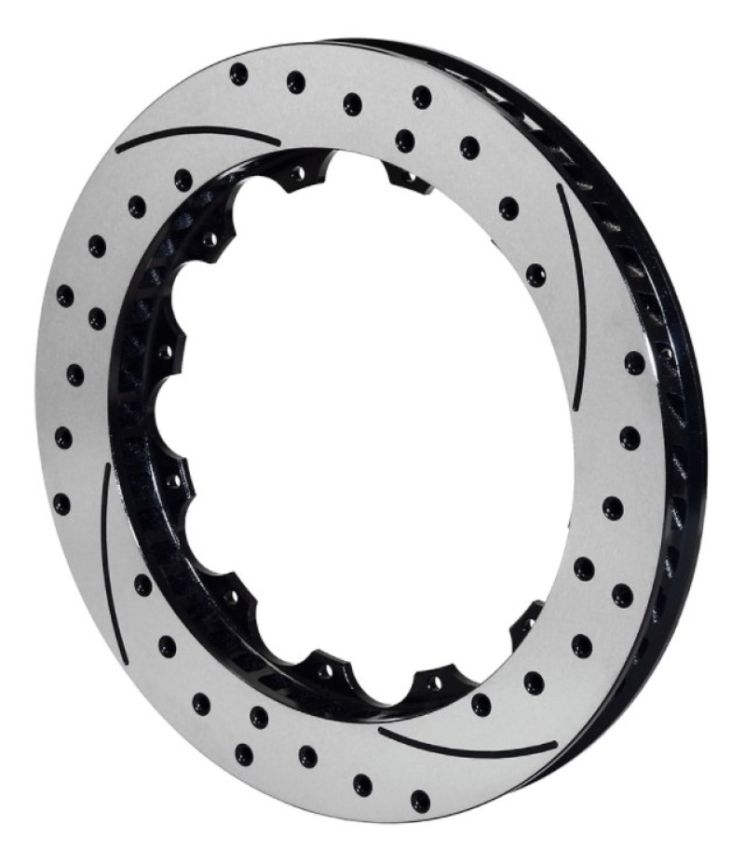 Wilwood 160-11314-BK Rotor-SV-SRP 72 Iron-LH-Drill-BLK 14.25 x 1.25 - 12 on 8.75in