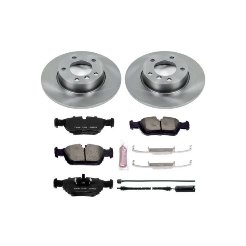 PowerStop KOE590 OE Stock Replacement Low-Dust Ceramic Brake Pad and Rotor Kit