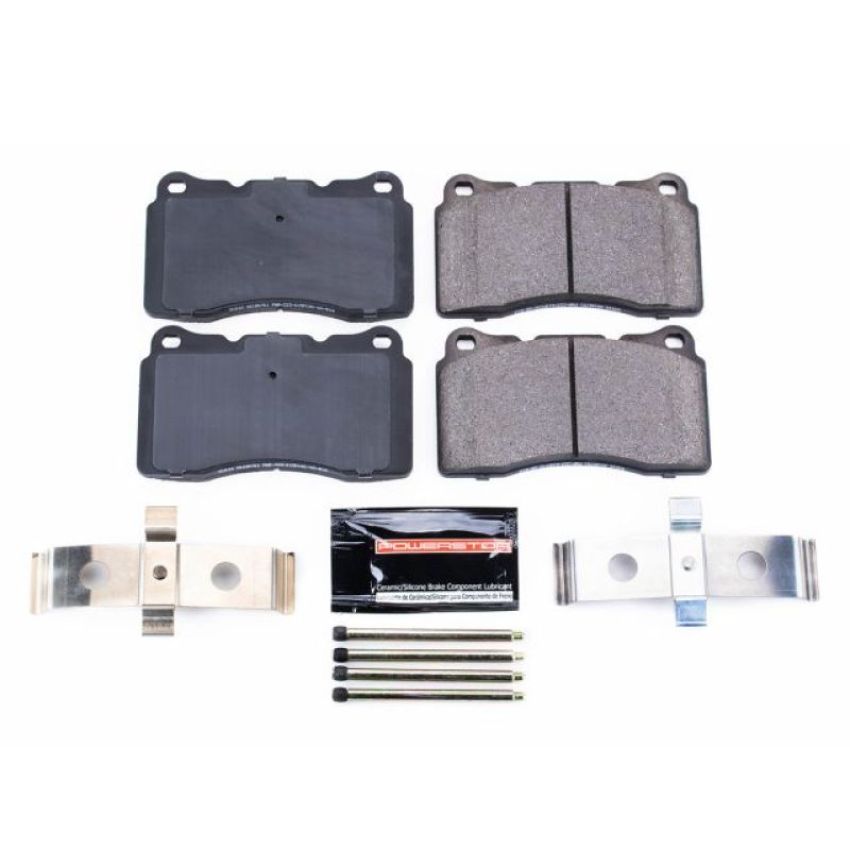 PowerStop Z23-1016 PowerStop - Z23 Daily Driver Carbon-Fiber Ceramic Brake Pads with Hardware Kit
