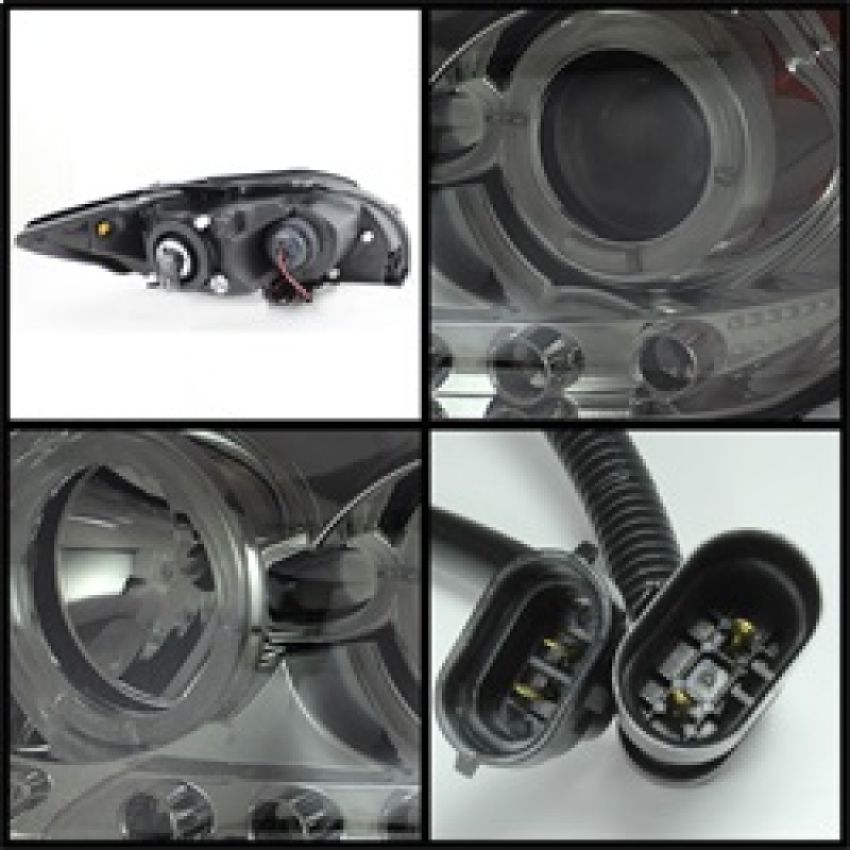 SPYDER 5073327 Projector Headlights - LED Halo - Smoke