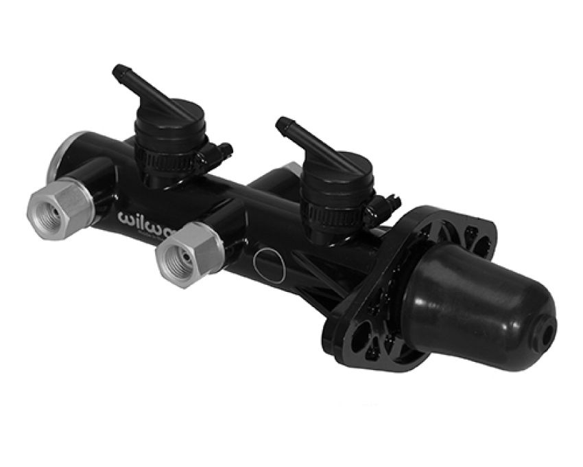 Wilwood 260-14244-BK Tandem Remote Master Cylinder - 1 1/8in Bore Black