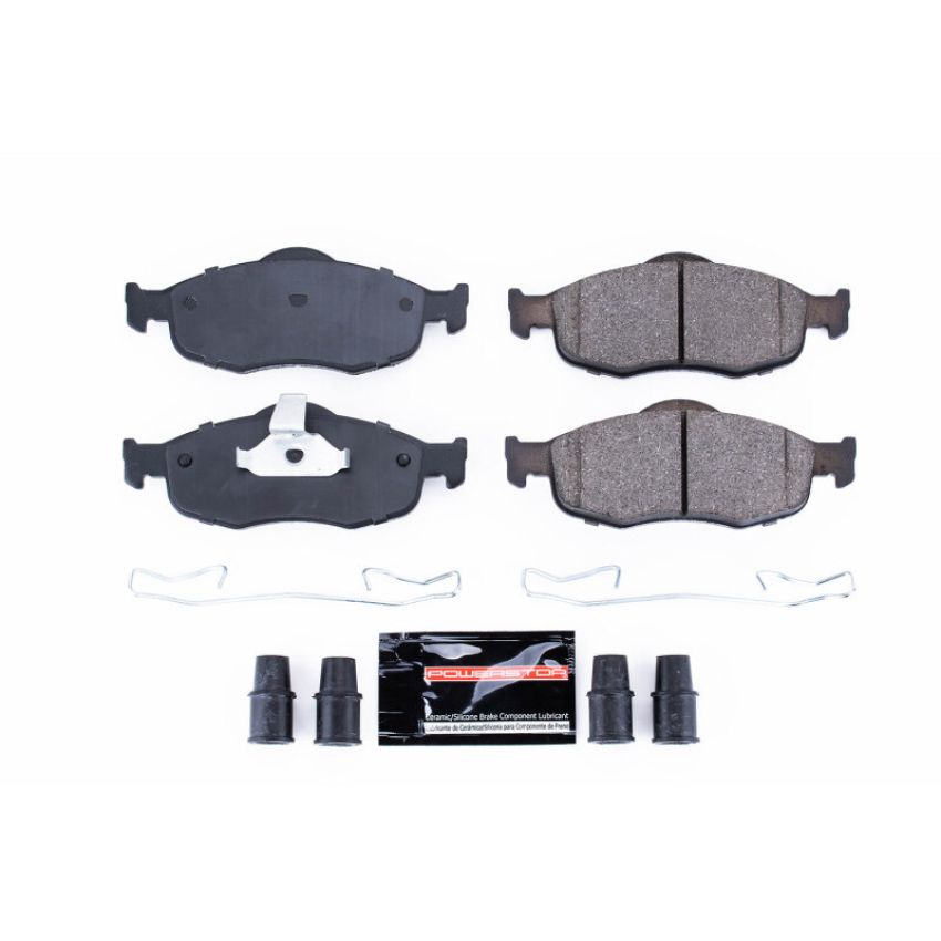 PowerStop Z23-648 PowerStop - Z23 Daily Driver Carbon-Fiber Ceramic Brake Pads with Hardware Kit
