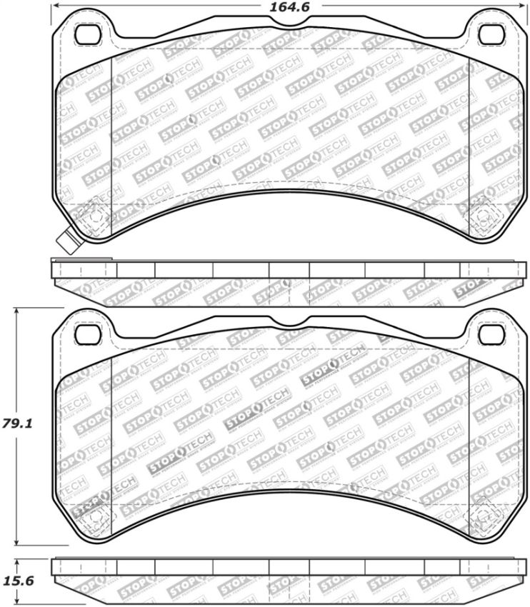 Stoptech 309.13650 Performance 08-09 Lexus IS F Front Brake Pads