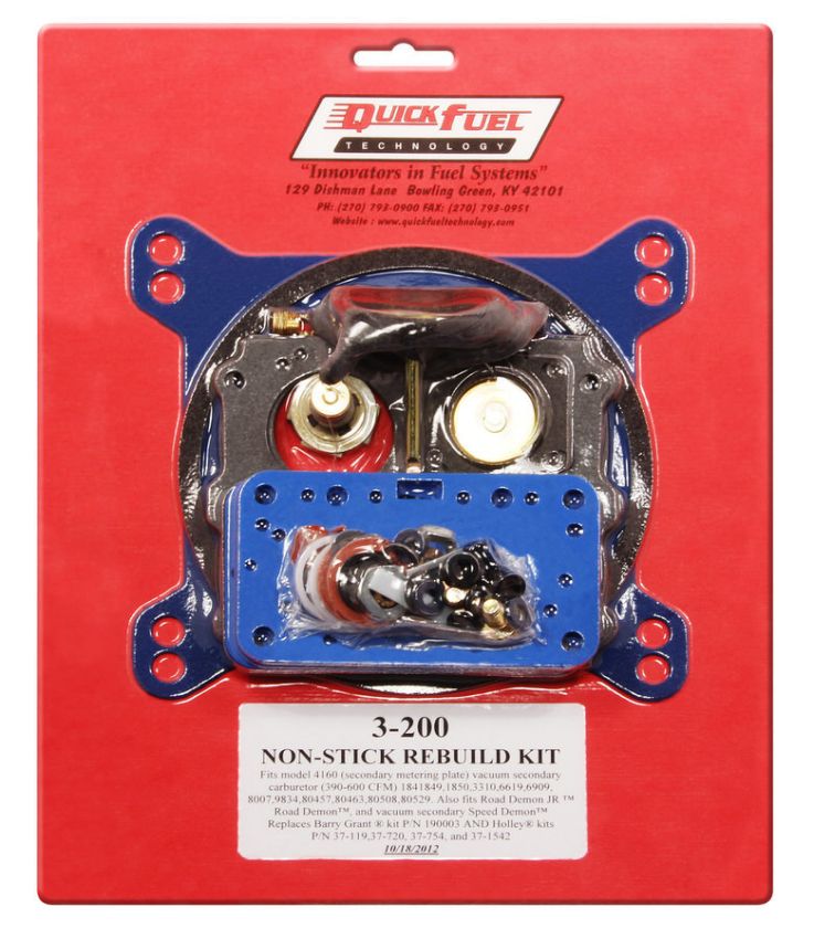 QUICK FUEL TECHNOLOGY QFT3-200 4160 Rebuild Kit - Non-Stick
