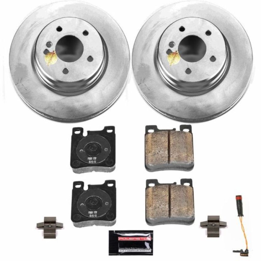 PowerStop CRK6718 Genuine Geomet Coated Rotor and Carbon-Fiber Ceramic Brake Pad Kit
