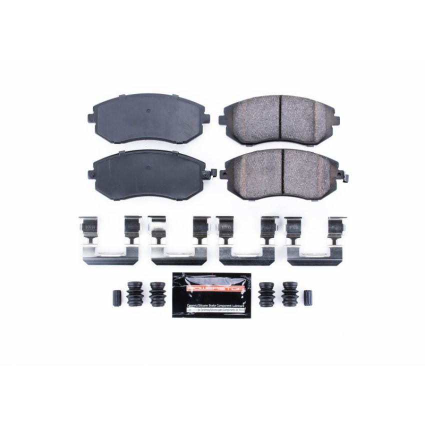 PowerStop Z23-929 PowerStop - Z23 Daily Driver Carbon-Fiber Ceramic Brake Pads with Hardware Kit