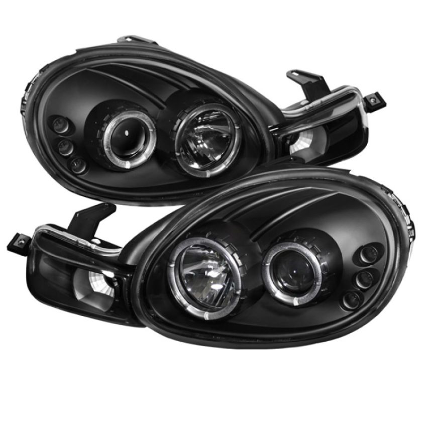 SPYDER 5009906 Projector Headlights - LED Halo - Black