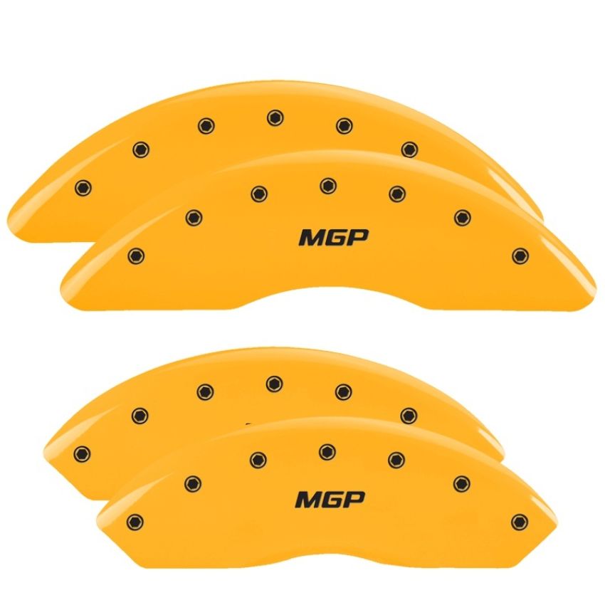 MGP 14008SMGPYL 4 Caliper Covers Engraved Front & Rear  Yellow finish black ch