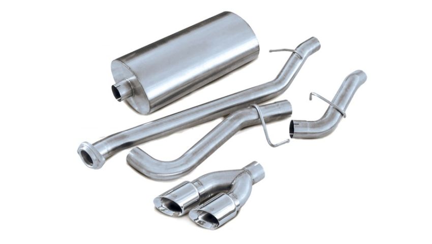 Corsa Performance 14232 3.0in. Cat-Back Single Side Exit with Twin 4.0in. Polished Pro-Series Tips